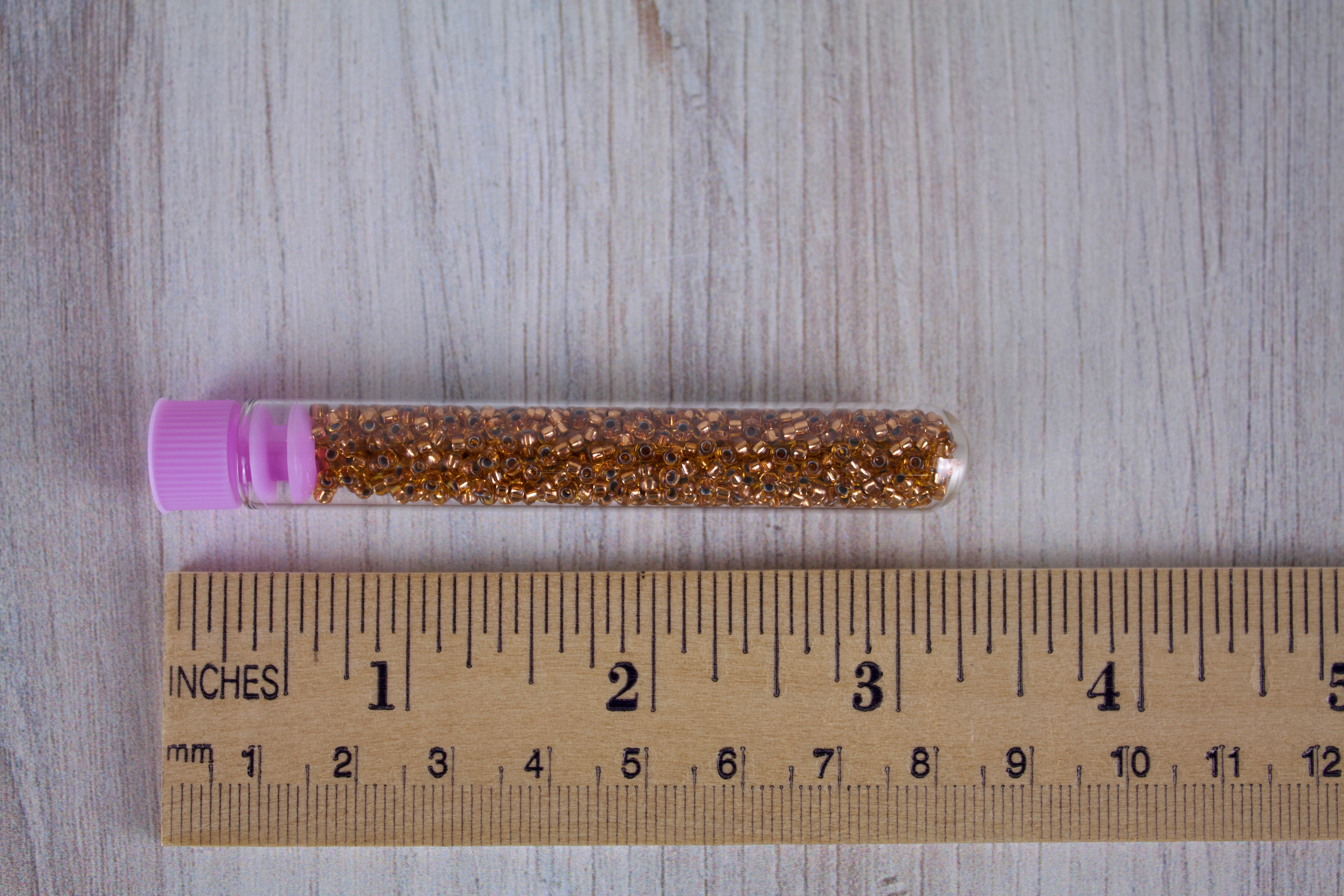 Copper Lined Pale Amber Miyuki Seed Beads size 11
