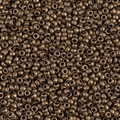 Matte Metallic Dark Bronze Miyuki Seed Beads size 11