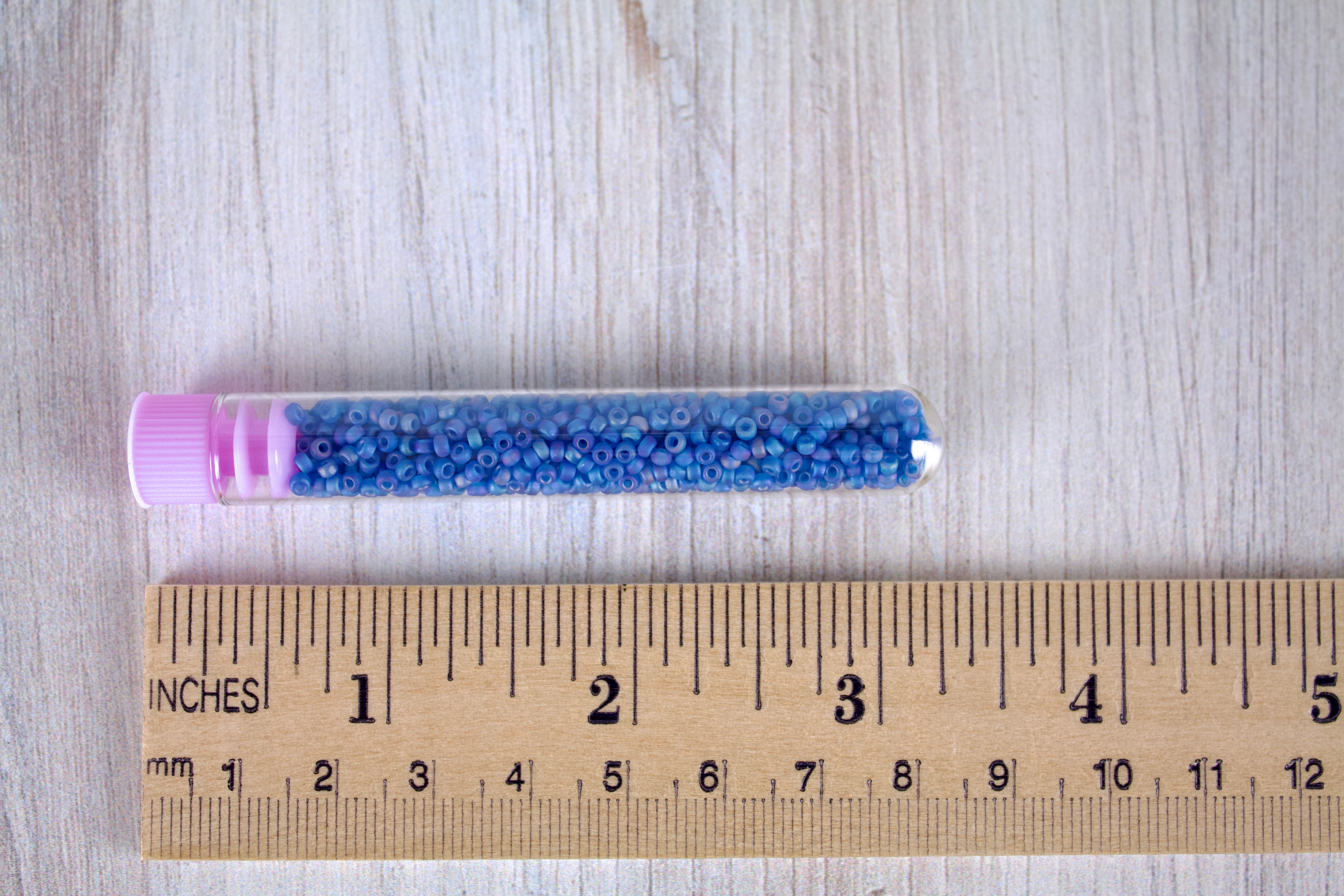 Matte Transparent Capri Blue Miyuki Seed Beads size 11