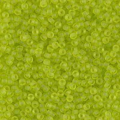 Matte Transparent Chartreuse Miyuki Seed Beads size 11