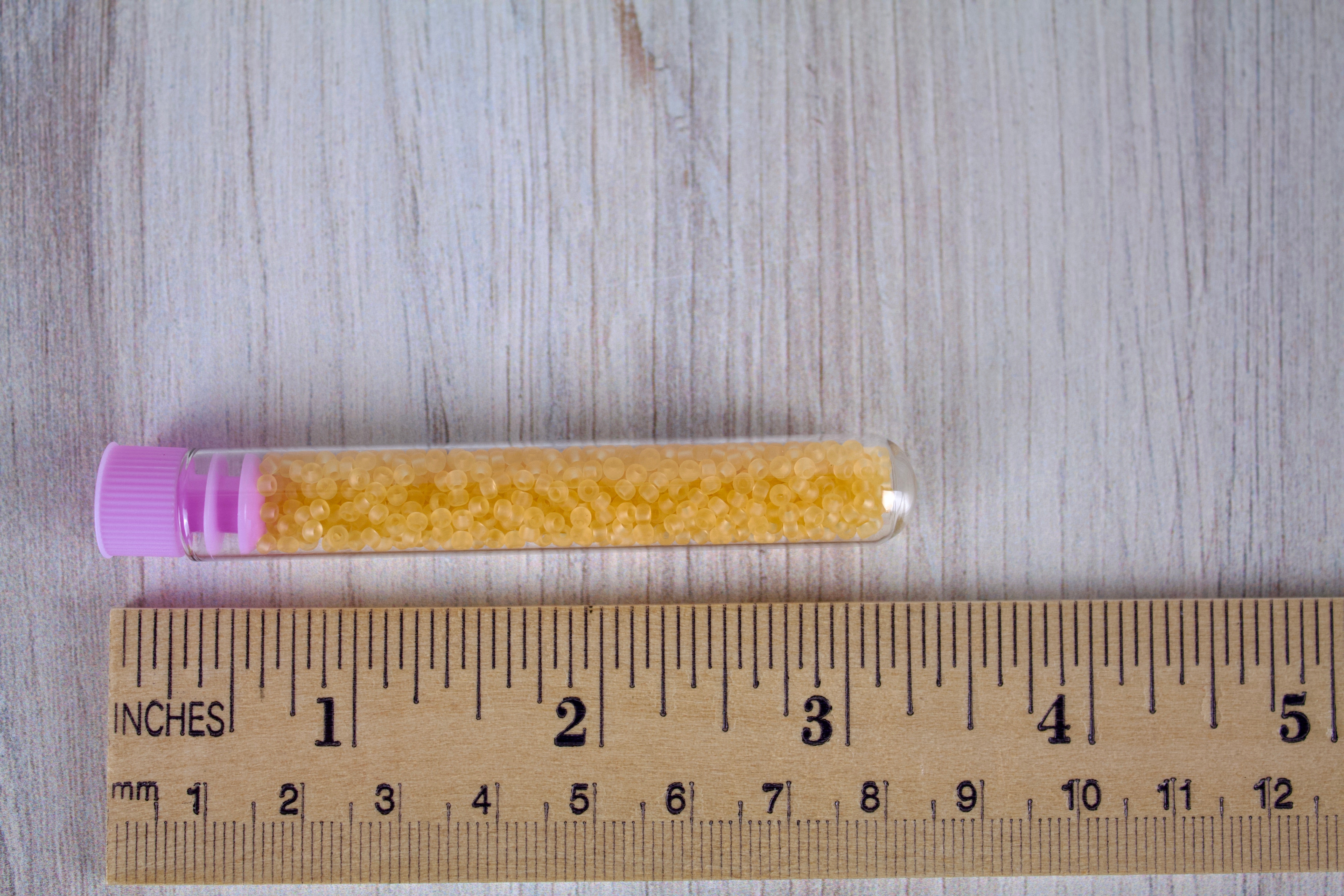 Matte Transparent Light Topaz Miyuki Seed Beads size 11