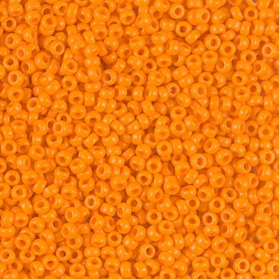Opaque Tangerine Miyuki Seed Beads size 11