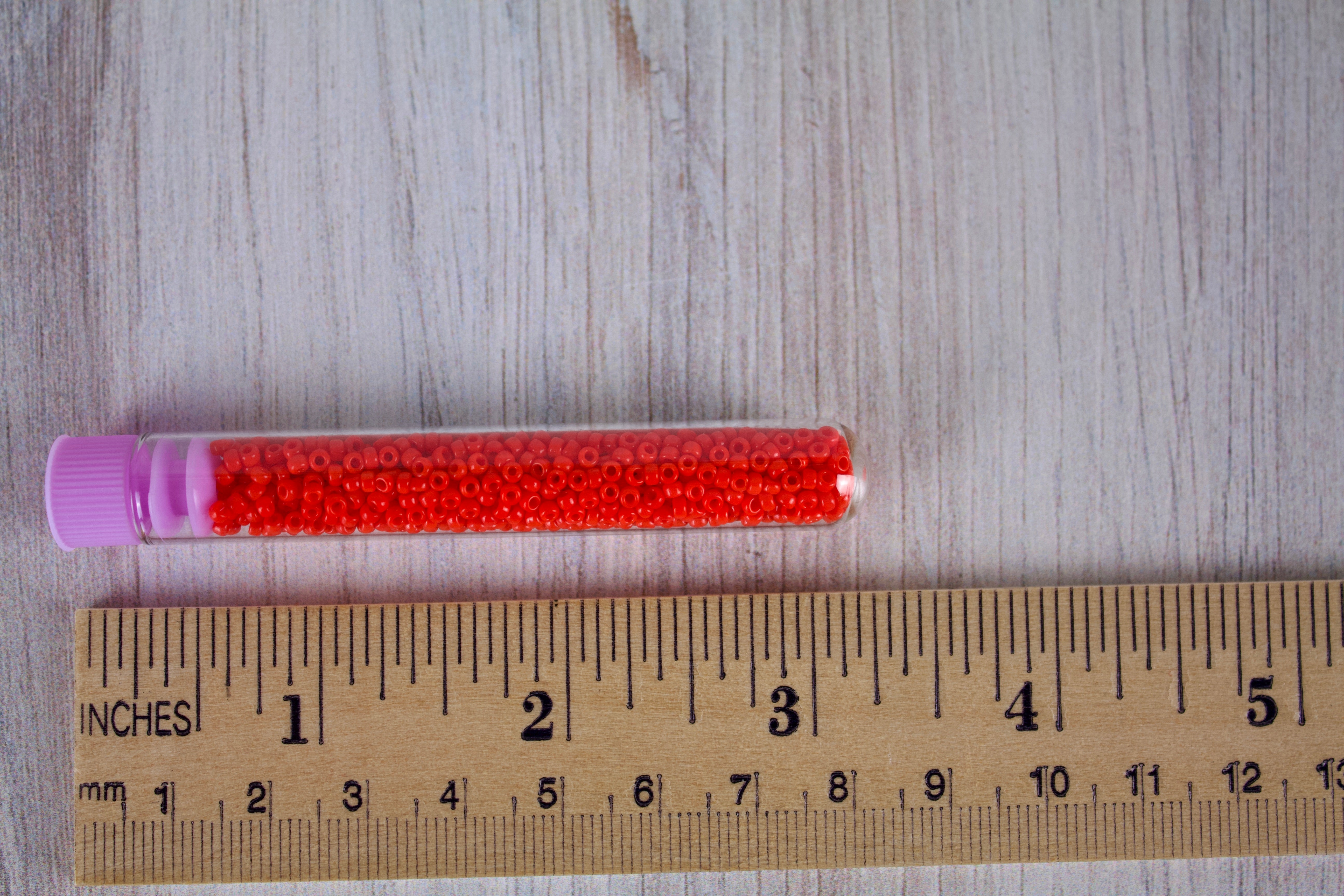 Opaque Vermillion Miyuki Seed Beads size 11