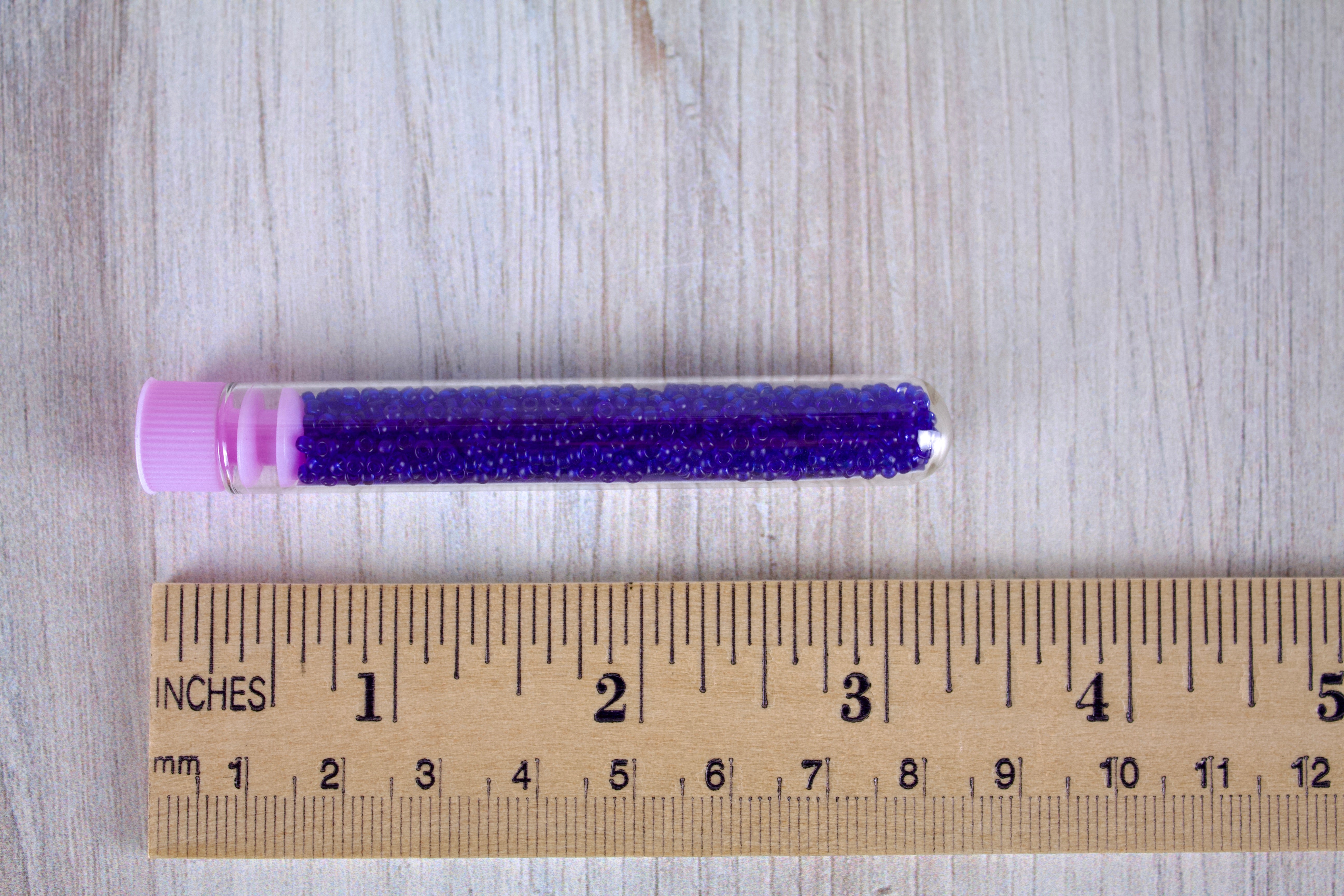 Semi-Frosted Transparent Cobalt Miyuki Seed Beads size 11