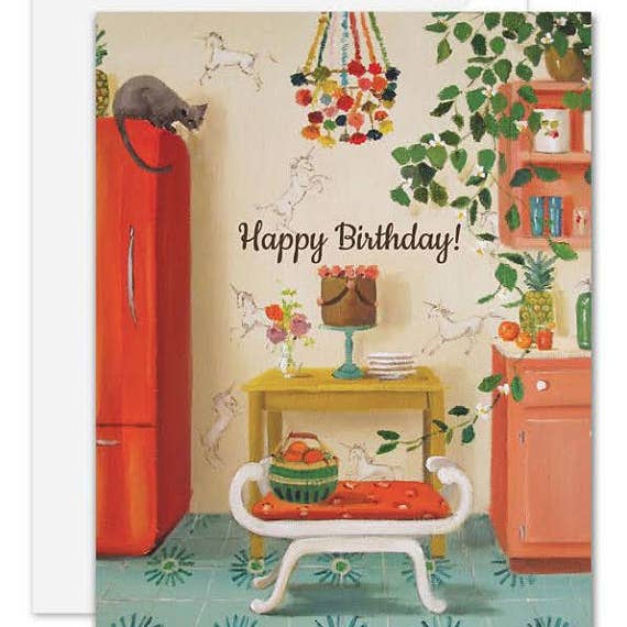 Unicorns Birthday Card-Janet Hill Studio-Art_Art Print,Category_Card,Theme_Birthday