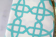 Aqua Trellis Napkins - (Set of 4)-The Blue Peony-Category_Napkins,Category_Table Linens,Color_Teal,Color_White,Department_Kitchen,Material_Cotton,Pattern_Graphic