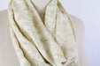 Botanical Infinity Scarf-The Blue Peony-Category_Infinity Scarf,Color_Cream,Department_Personal Accessory,Material_Polyester,Pattern_Floral