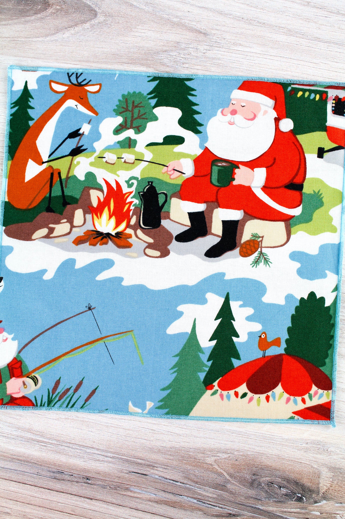 Camping Santa Napkins