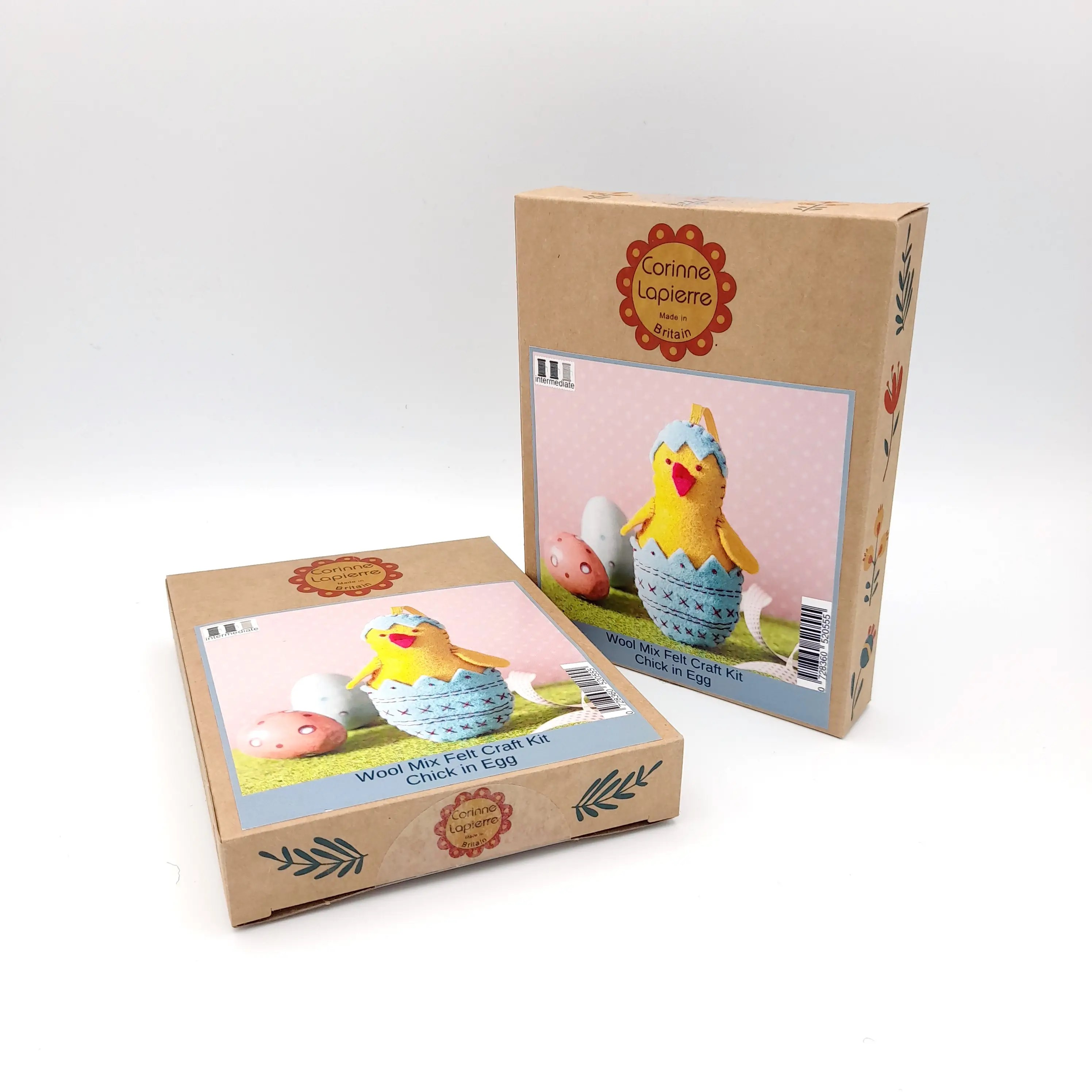 Chick in Egg Felt Craft Mini Kit-Corinne Lapierre Limited-Category_Craft Kit,Theme_Animal