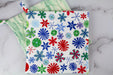 Flurries Potholder-The Blue Peony-Category_Pot Holder,Color_Blue,Color_Green,Color_Red,Department_Kitchen,Size_Traditional (Square),Theme_Christmas,Theme_Winter