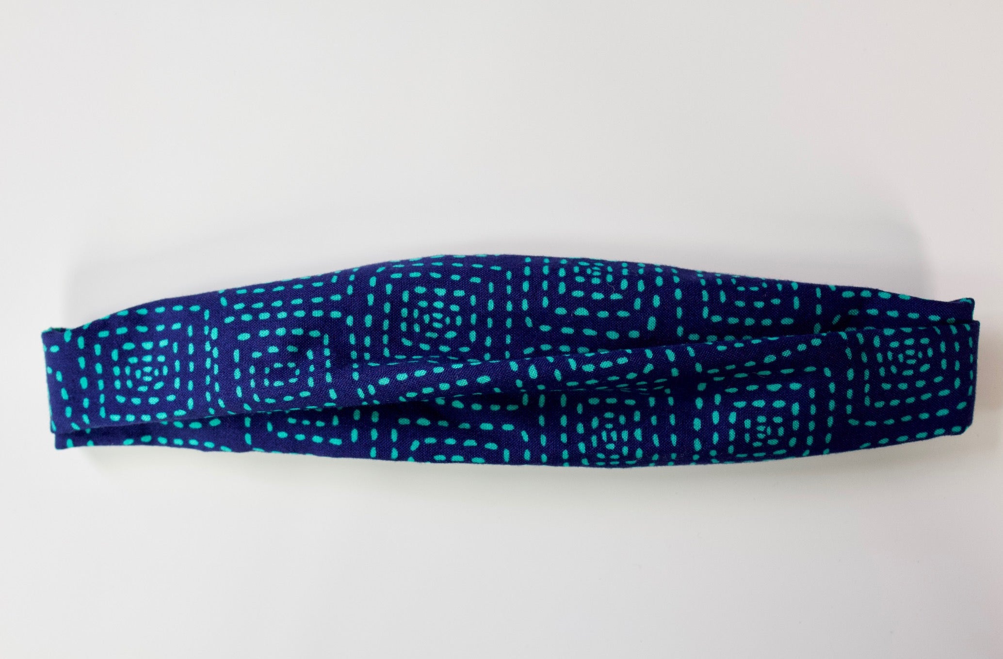 Navy and Teal Stitch Headband-The Blue Peony-Category_Headband,Color_Blue,Color_Teal,Department_Personal Accessory,Style_Straight