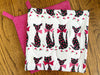 Calico Cats Potholder-The Blue Peony-Animal_Cat,Category_Pot Holder,Color_Black,Color_Raspberry,Department_Kitchen,Size_Traditional (Square),Theme_Animal