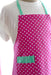 Flora Kid's Apron-The Blue Peony-Age Group_Kids,Category_Apron,Color_Pink,Department_Kitchen,Gender_Girls,Material_Cotton,Pattern_Polka Dot,Size_Medium (ages 6-11),Size_Small (ages up to 5),Theme_Spring