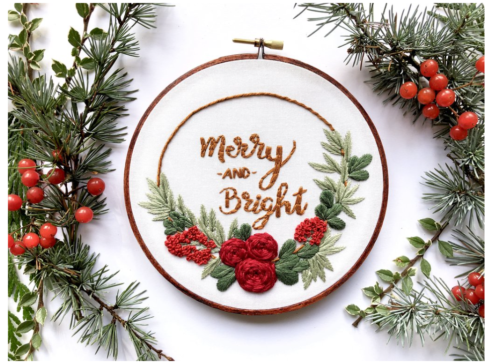 Merry and Bright Embroidery Kit