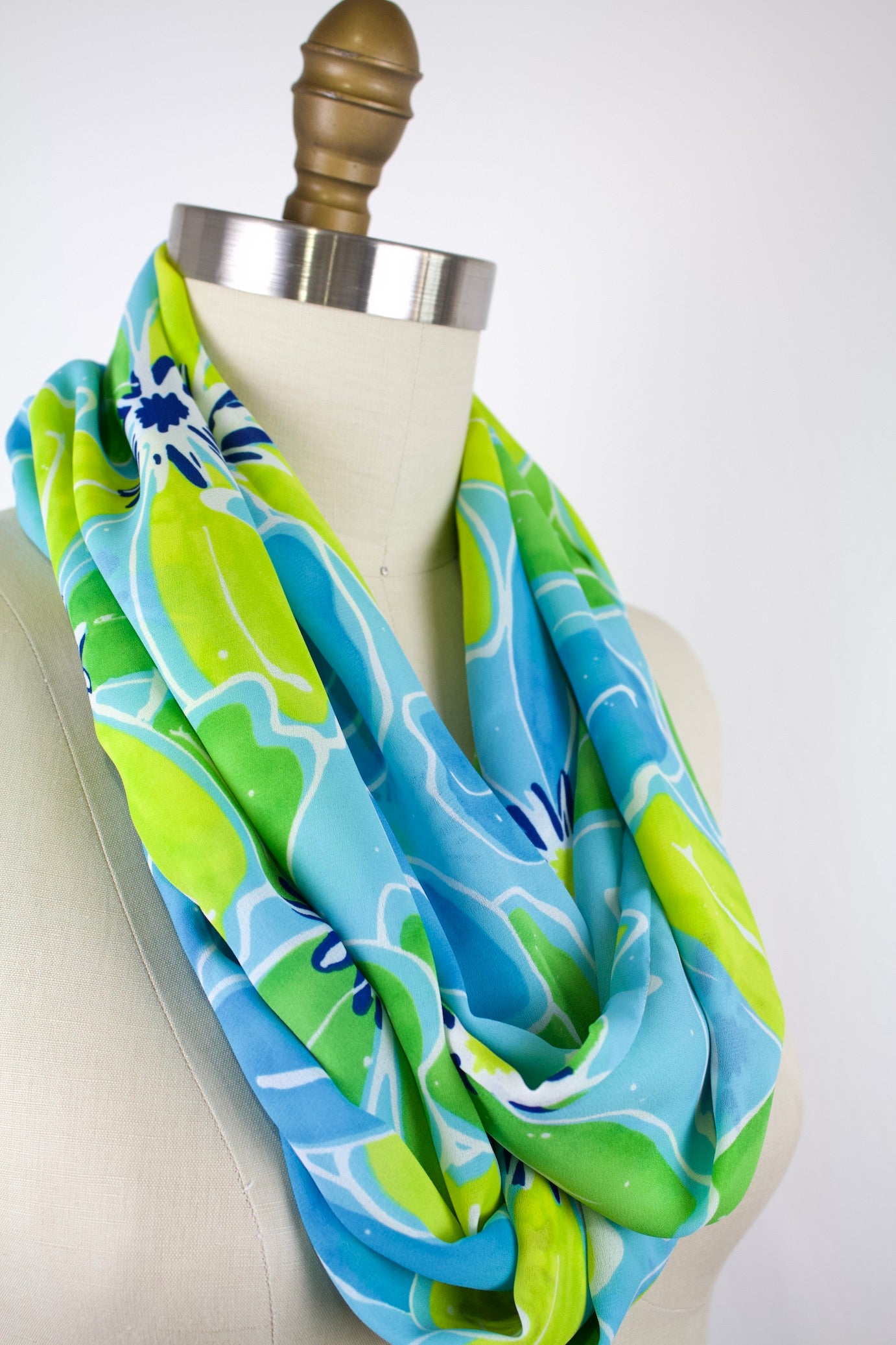 Neon Floral Infinity Scarf