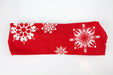 Red Snowflake Headband-The Blue Peony-Category_Headband,Color_Red,Color_White,Department_Personal Accessory,Style_Straight,Theme_Winter
