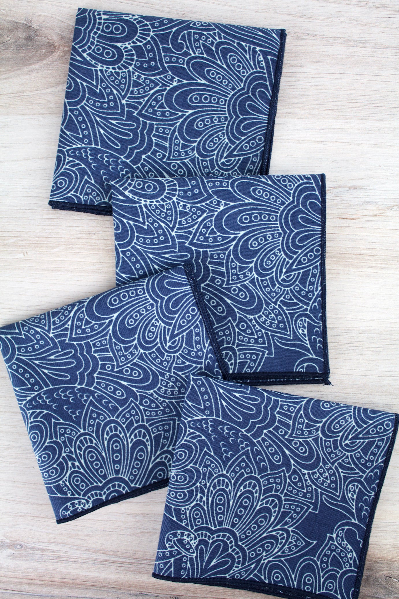 Seaweed and Submarines Napkins in Navy