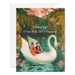 Swan Boat Full of Happiness Card-Janet Hill Studio-Art_Art Print,Category_Card,Theme_Love,Theme_Marriage