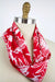 Tropical Punch Infinity Scarf-The Blue Peony-Category_Infinity Scarf,Color_Raspberry,Department_Personal Accessory,Material_Polyester,Pattern_Floral