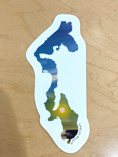 Whidbey Island Sticker - Blue/Green-Timothy Haslet-