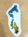 Whidbey Island Sticker - Blue/Green-Timothy Haslet-