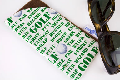 Golf Glasses Case-The Blue Peony-Category_Glasses Case,Color_Green,Department_Personal Accessory,Theme_Sports