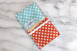 Mist Mini Wallet-The Blue Peony-Category_Mini Wallet,Color_Aqua,Department_Personal Accessory,Pattern_Polka Dot