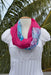 Willow Infinity Scarf-The Blue Peony-Category_Infinity Scarf,Color_Aqua,Color_Pink,Department_Personal Accessory,Material_Cotton,Material_Polyester,Pattern_Floral,Pattern_Polka Dot